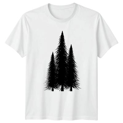 Nature Is My Happy Place Pine TShirt Camping Outdoors Gift For Him And Her