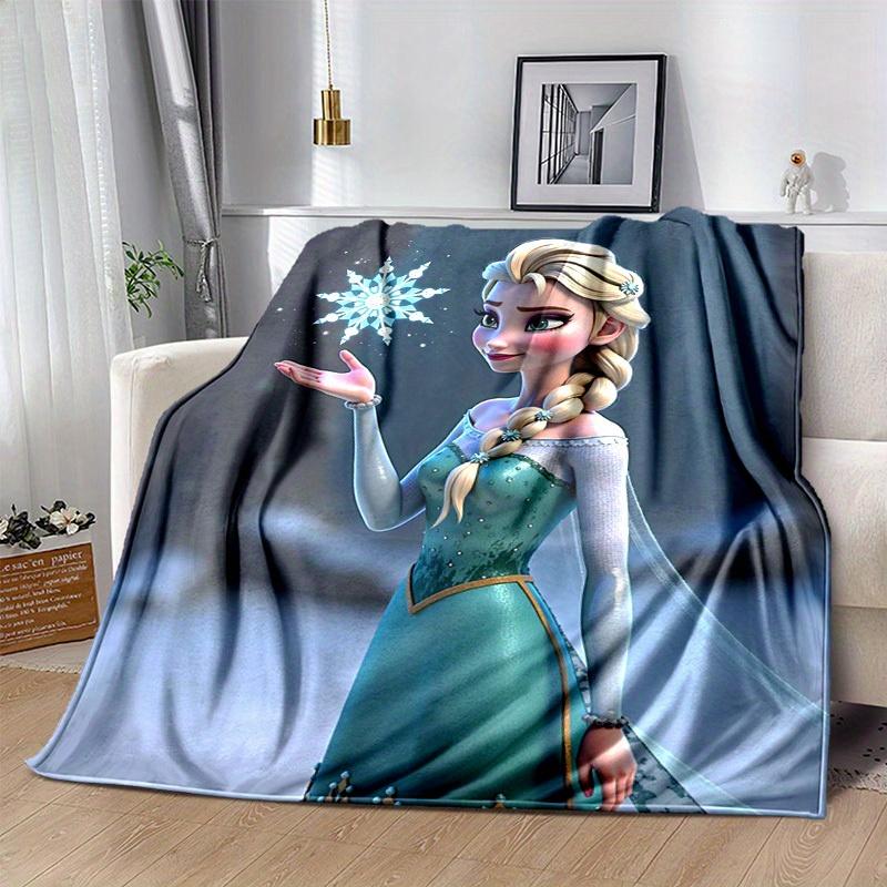 1pc. Cartoon Elsa Blanket, Seasonal Universal, Home Decoration, Throw Blankets, Soft Flannel Throw Blanket, Versatile & Cozy for Bedroom, Cu