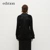 Edition Women's Textured Wrinkle Pleated Acetate Long Sleeve Shirt