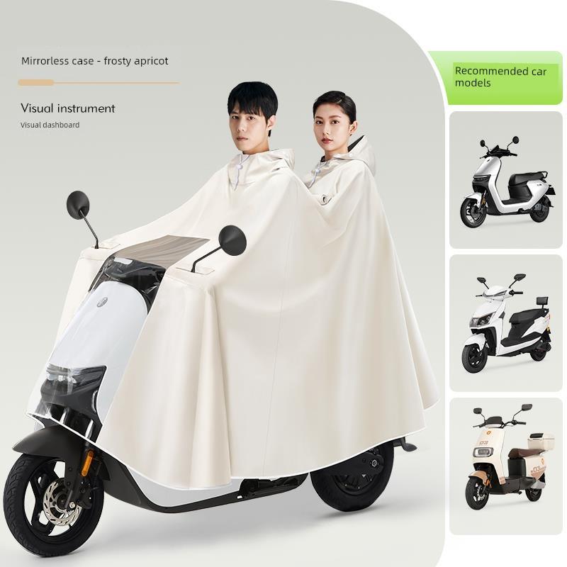 Electric Motorcycle Raincoat for One Person, Women's Small-Sized, Long Full-Body Raincoat for Heavy Rain, Men's Double-Person New Style Rain Poncho