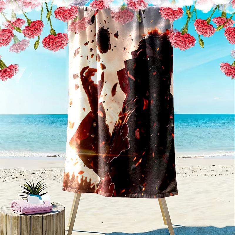 naruto Beach Towel Suitable for Various Scenarios Such As Kitchen, Bathroom and Beach Swimming