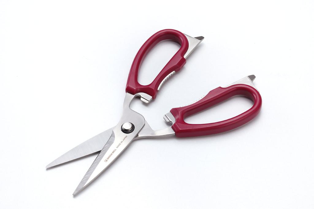 Green Bell Stainless Steel Cooking Wine Made In Scissors, Red, Japan, G-2009