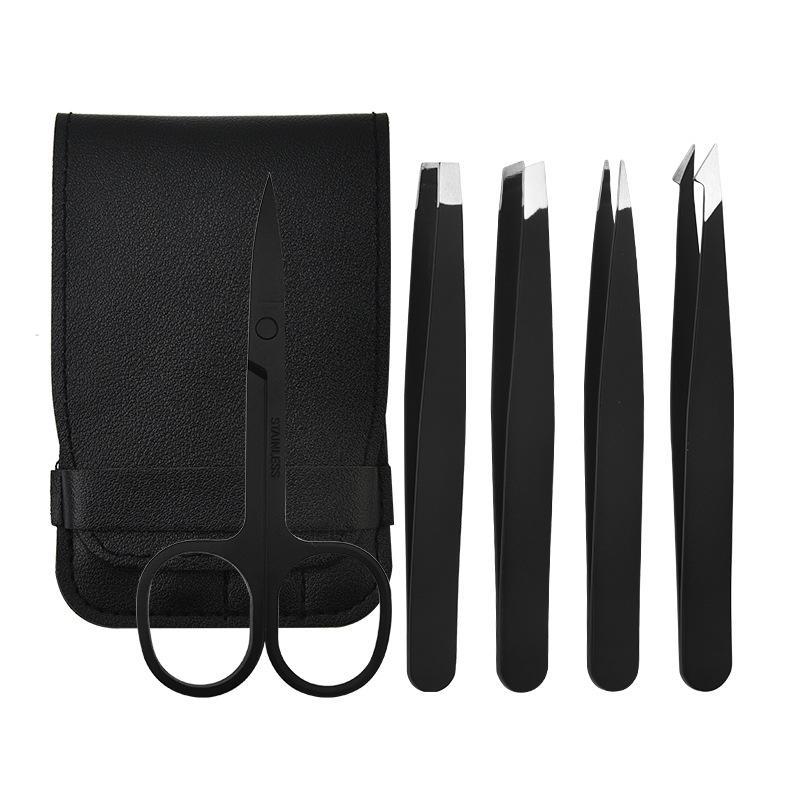 Augenbrauen-Scheren-Set: Edelstahlclip, Pinzette, Doppel-Augenlidaufkleber-Schönheitswerkzeuge