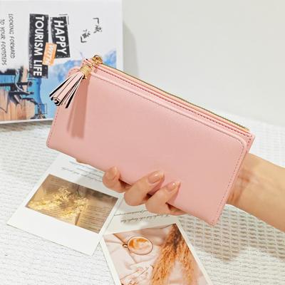 Wallet for Women, Coin Purse, Card Holder, Long Style, Student Ladies PU Cover, Cute Mini Anti-theft, Integrated Two-in-One Storage