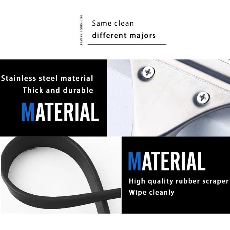 Glass Cleaning Squeegee Window Wiper Window Cleaning Tool Rubber Blade for Bathroom Shower Home Car Dining Table Glass Cleaning