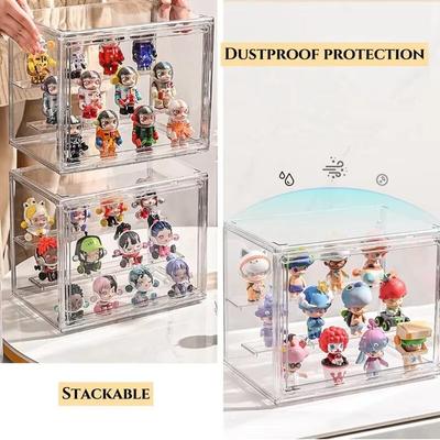 Acrylic Display Stand High Clarity Blind Box Organizer for Anime Collectibles Mini Figures Badge Holder Model Showcase Cabinet