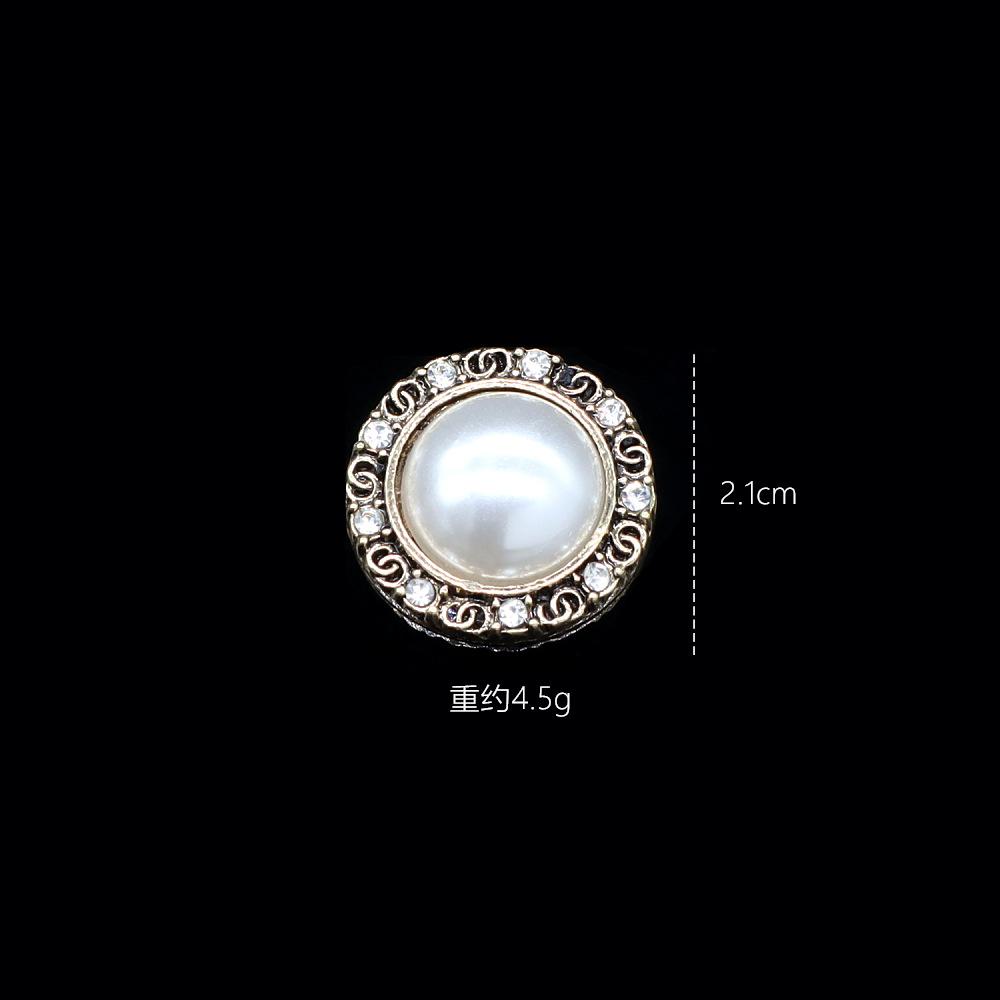 Xiaoxiangfeng Retro Old Series Alloy Jewelry Pearl Diamond Hole Shoes Diy Flat Bottom Buckle Mobile Phone Case Accessories