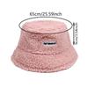 1PC Women's Winter Warm Lamb Fisherman Hat Outdoor Letter Basin Hat Suitable for Weddings Outdoor Activities