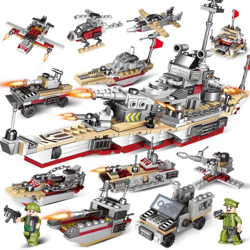 Creative Bismarck Cruiser Warship Assembling Building Blocks For Childrens Gift
