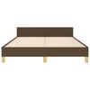 Bed Frame Without Mattress Dark Brown 140x190 Cm Fabric