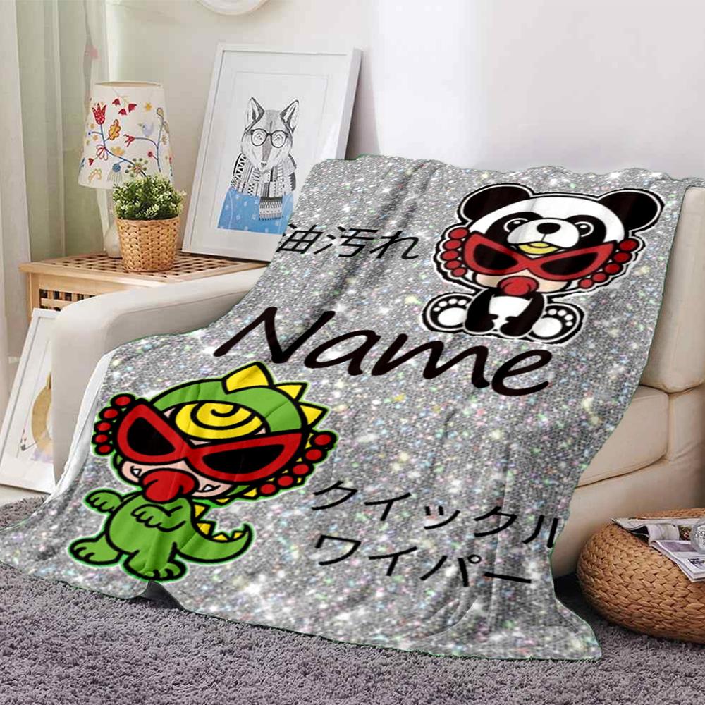 Customiz Name Personality Hysterical Mini Blanket Soft &Warm Sofa Office Bed Travel Lunch Break Blanket, Gift Suitable All Seasons