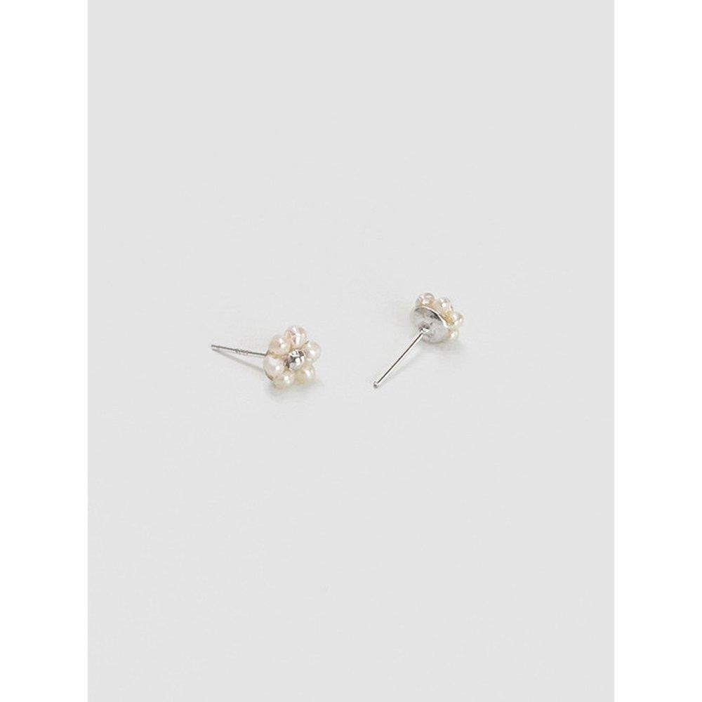 Silver 925 Pearl Flower Earrings