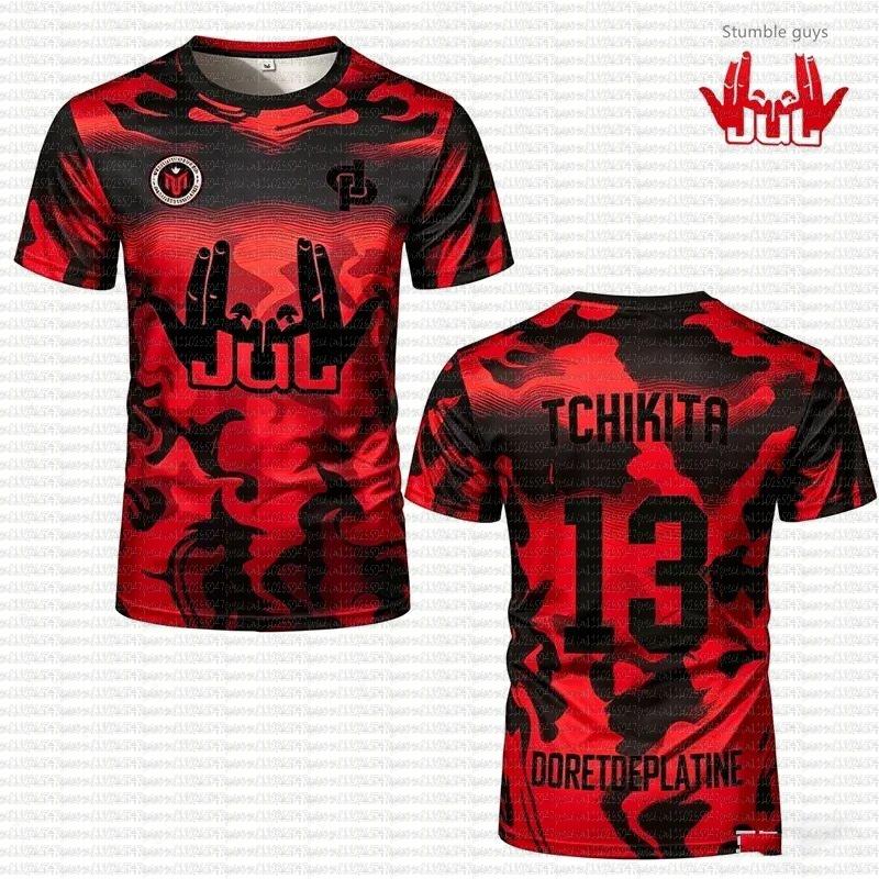 2026 Nowy Album JUL Koszulka Raper Francuski Hip Hop Streetwear Okrągły Dekolt Krótki Rękaw T-shirt Męski i Damski Casualowa Oddychająca Koszulka