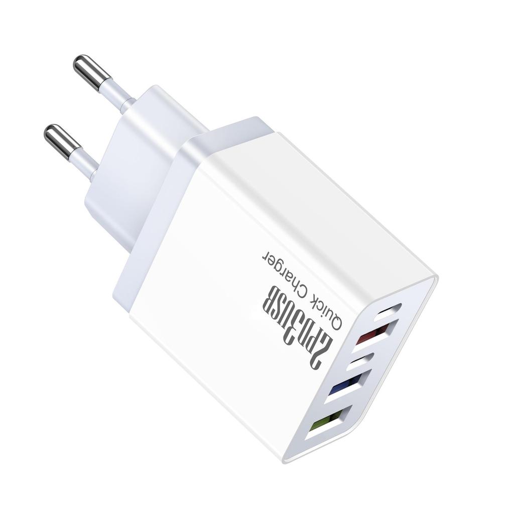 Universal Fast Charging Multi-Port USB-C Charger for Android & Apple - 3 USB + 2 USB-C Ports, UK/US Standard