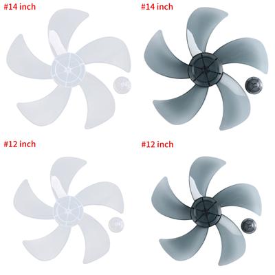 Aspa de Ventilador Silenciosa de Plástico de 12/14'' 5 Aspas con Cubierta de Tuerca Universal para Accesorios de Ventilador de Pedestal de Pie Doméstico Ventilador de Mesa