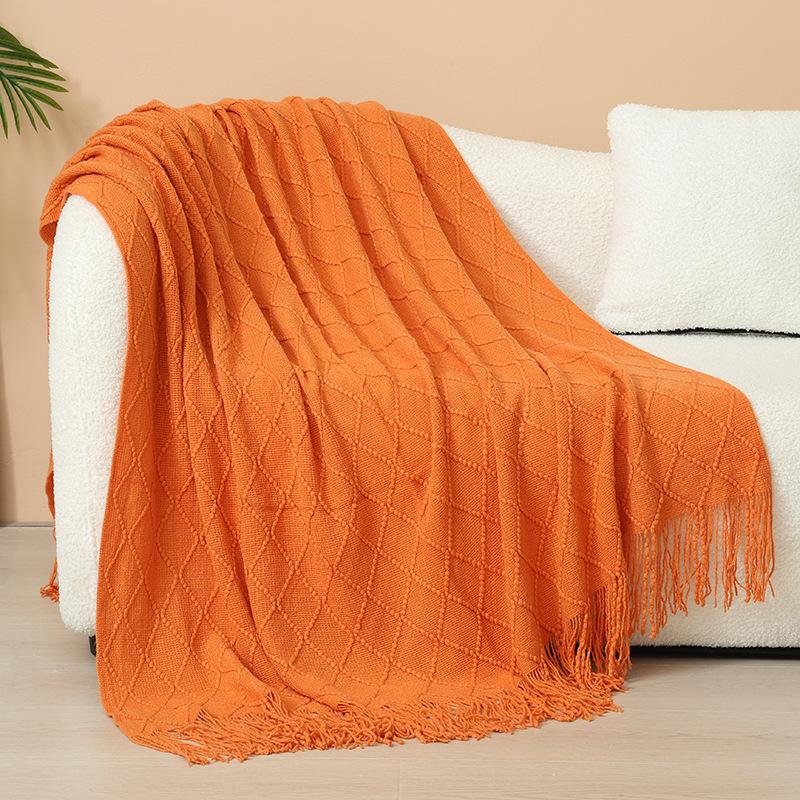 Hotel Homestay Bed-end Towel Decorative Home Living Room Carpet Knitted Blanket Nordic Minimalist Sofa Cover Soft Nap Blanket