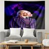 Wednesday Print Tapestry, Backdrop, Easy Setup, Ideal for Bedroom, Office & Living Room, with Aesthetic Wall Hanging Decor.