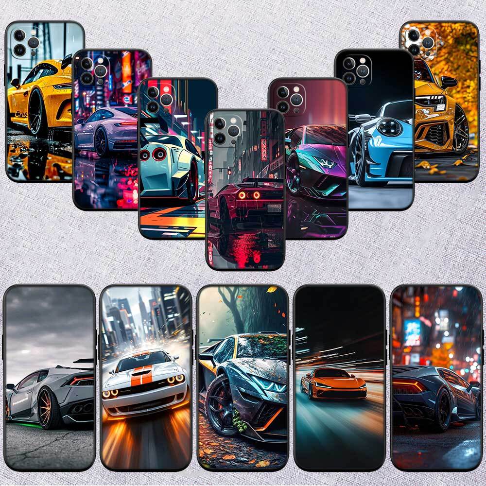 Supercar Car Phone Case for Samsung S20 S21 S21S S22 S23 S24 FE Ultra Plus Lite F06 F16 M06 M16 M56 A07 A17 A36 A37 A55 A57