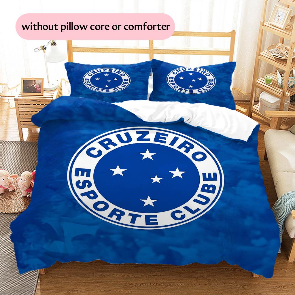 Cruzeiro Esporte Clube Pattern Bedding Home Decoration Birthday Gift (1 * duvet cover + 2 * pillowcase, without core)