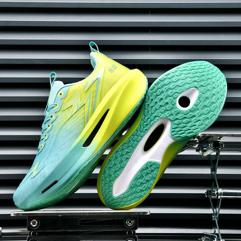 Foreign Trade Carbon Board Running Shoes 2025 New Autumn Breathable Professional Racing Marathon Running Shoes Men's and Women's Shock Absorption