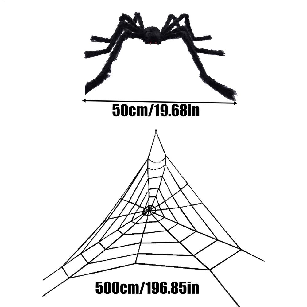 Spider Web Spider Web Outdoor Halloween 8 Light Modes Realistic LED Glow-Up Giant Size For Haunted House Window Door Yard
