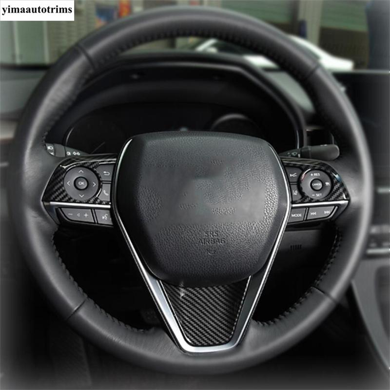 Steering Wheel Button Frame Decoration Cover Trim For Toyota Camry XV70 & Avalon 2018 -  Matte / Carbon Fiber Accessories