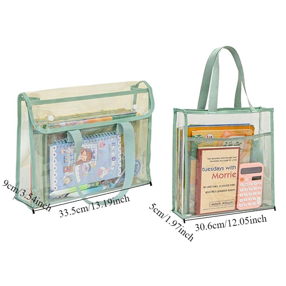 Mesh Test Paper Storage Bag Multifunctional Tutoring Bag Student Tote Bags  School Office Supplies