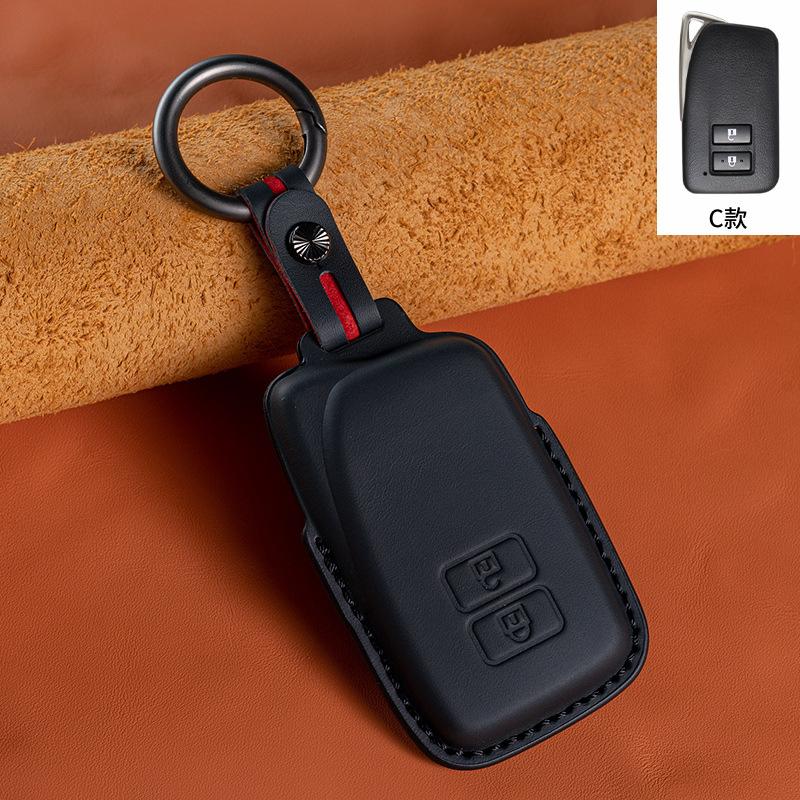 Leather Key Cover For Lexus  Es200 260 Es300 Nx200 Lx570    Car Key Case Holder Ring