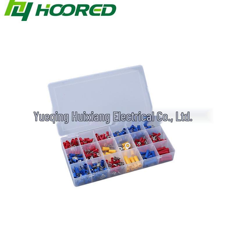 280 pcs Cold-Pressed U & O-Shaped Terminal Set: Male/Female Wire Connector Kit