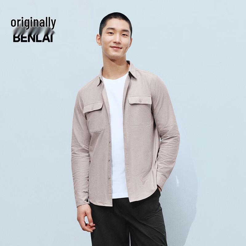 Benlai Men s Micro-Fleece Cotton Long-Sleeve Work Shirt S