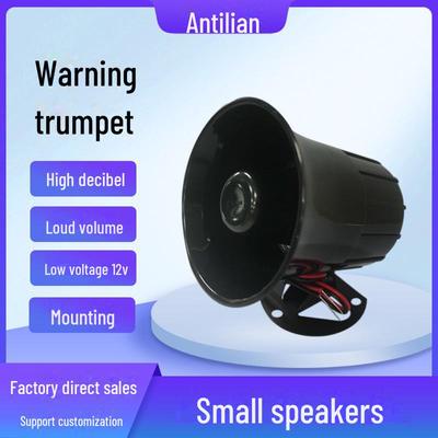 Altavoz antirrobo de alto volumen con cable de 12 V, graves y megáfono