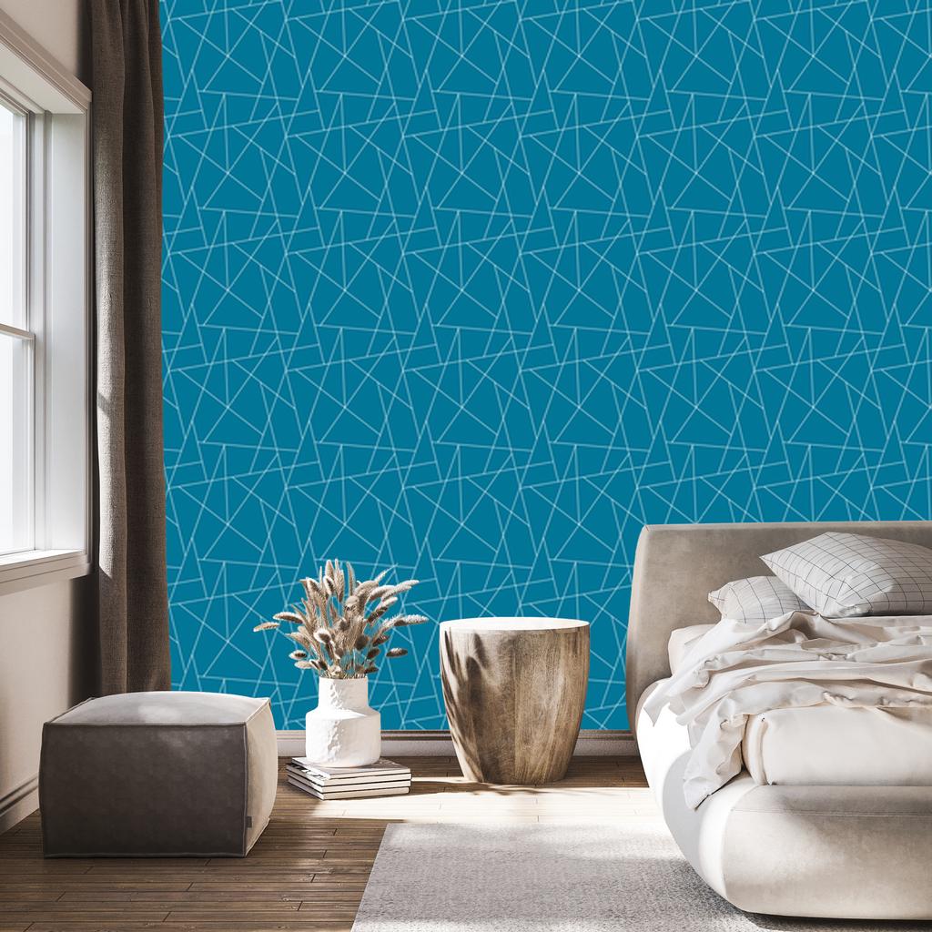 Wallpaper Geometric pattern turquoise, bottom turquoise 50x1000