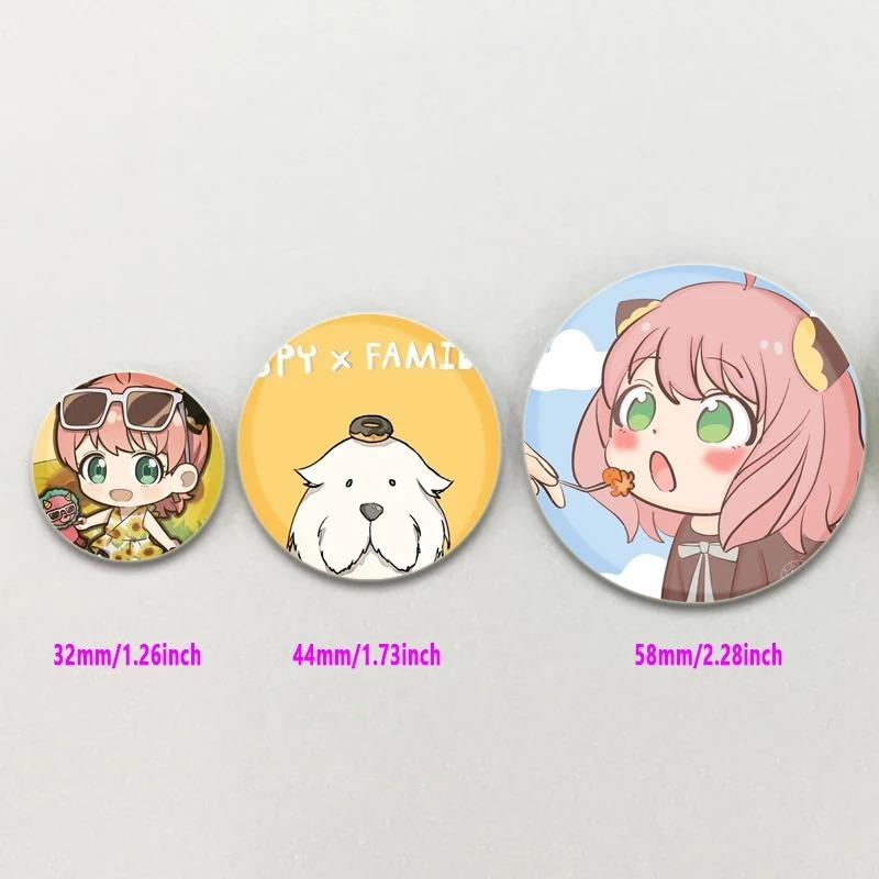 32/44/58mm SPY × FAMILY Badge Cute Anime Anya Forger/Damian Lapel Pins 58mm Round Brooch for Backpack Clothes Accessories Fan Jewelry Gift