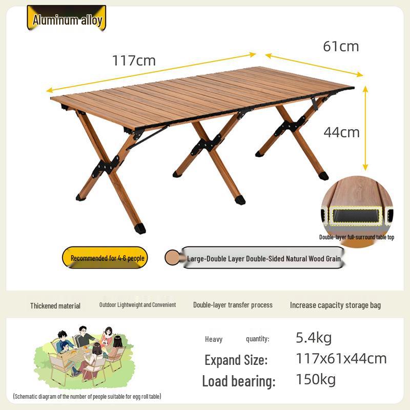Beechwood Handle Folding Camping Chair – Portable Oxford Cloth Kermit Stool