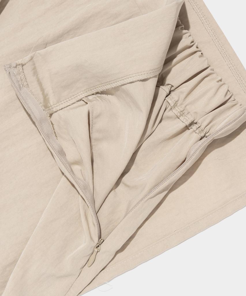 ROIDESROIS Wrap Nylon Long Skirt (Beige)