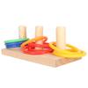 Bird Ring Toy Colorful Interactive Chewing Training Parrot Tabletop Puzzle Toy for Lovebird Cockatiel 7cm 2.8in Ring