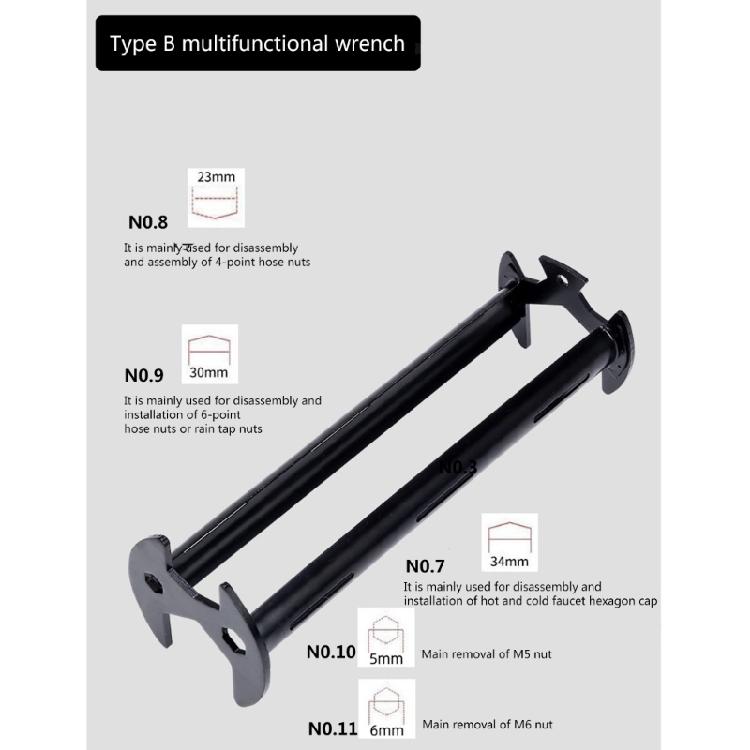 Efficient Four-Claw Hexagon Wrench for Plumbing Tasks Repair Plumbing Tool