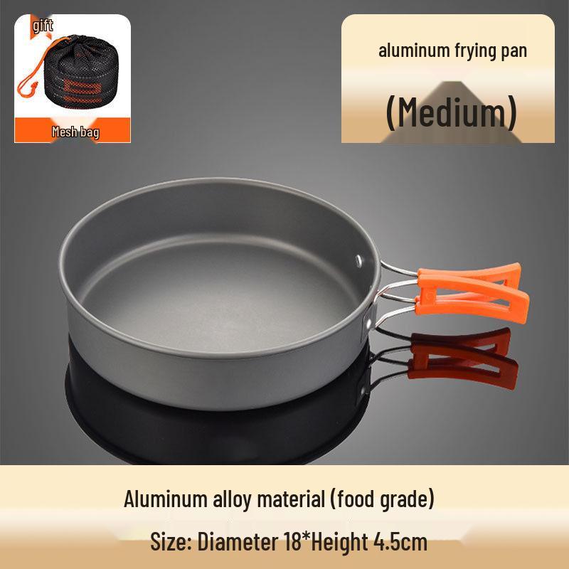 Portable Camping Cookware Set: Outdoor Pot, Cassette Stove, Hanging Pot, Picnic Tableware, and Cooking Utensils.