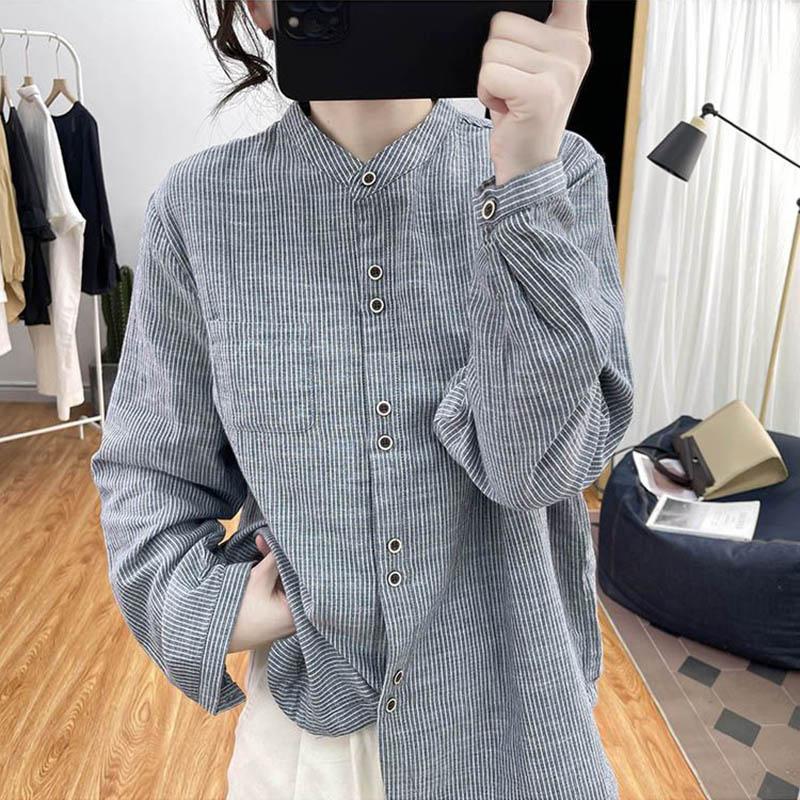 Shirt for Women Oversize Cotton Loose Casual Long Sleeve Pullover Soft Loose Shirt Top
