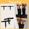 Black Heart Sock Clips With Adjustable Tightening For Punk Style Cosplay Accessory