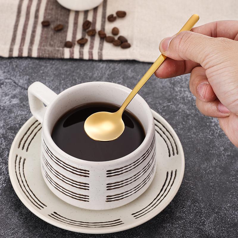 304 Stainless Steel Long Handle Spoon for Seasoning, Coffee, Milk Tea, Dessert, and Honey