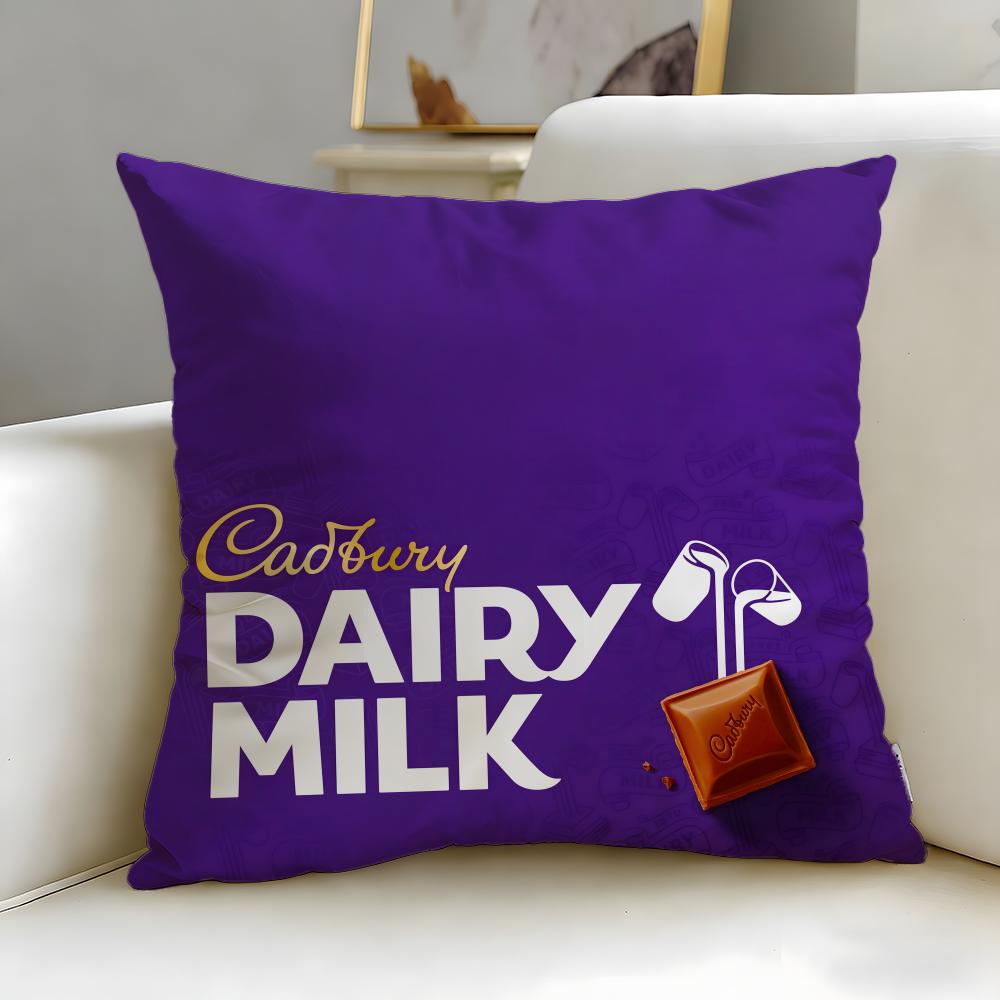 classic snack brand Cadbury Cushion Cover Soft  EasyWash Pillow Case  Versatile for Couch Bed Travel and Office