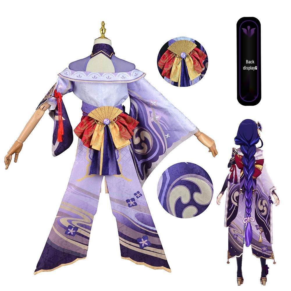 Genshin Impact Raiden Shogun Cosplay Costume - Women's Full Set