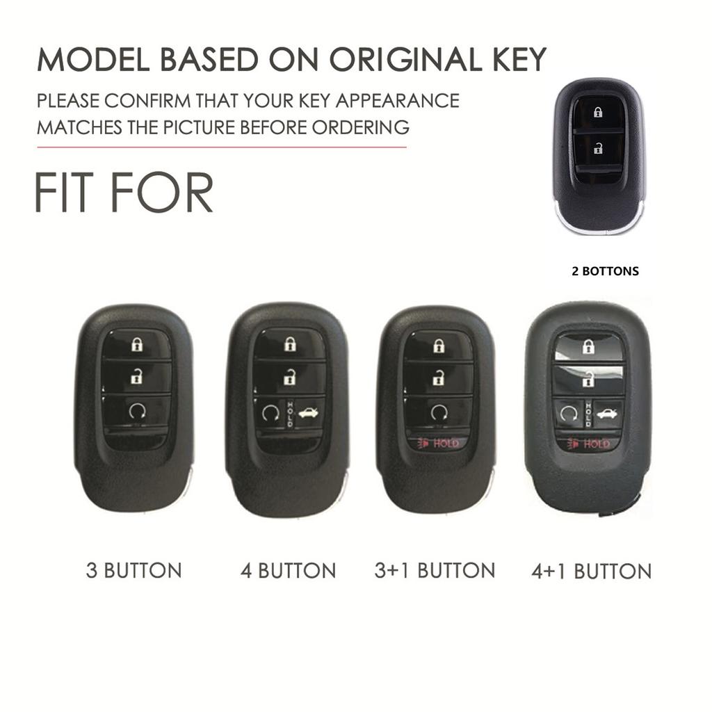 Genuine Leather Auto Key Fob Cover Case Housing Fit For Honda Civic 11Th Gen Accord Vezel Freed Pilot Zrv Ens1 Hrv Crv Auto Accessories
