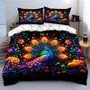 "Radiant peacock paradise blooms." Bedding sets Duvet covers Pillowcases(1* Duvet Cover 2* Pillowcases without duvet insert)