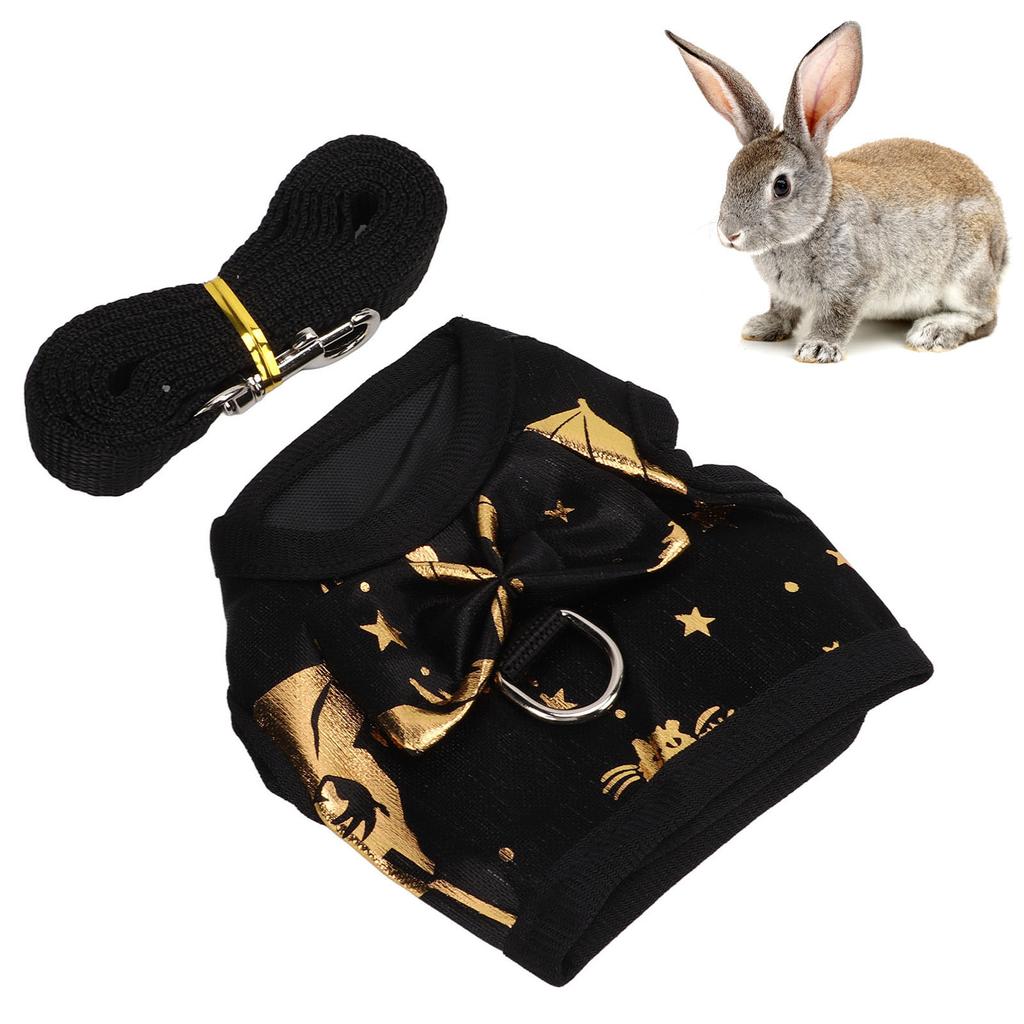 Rabbit Harness Leash Adjustable Soft Nylon Bunny Vest for Rabbit Ferret Bunny Kitten Guinea PigL