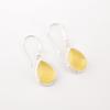 Yellow Cat's Eye Gemstone 925 Stamped Silver Jewelry Stylish Earrings 1.40" Gift EE-9-44