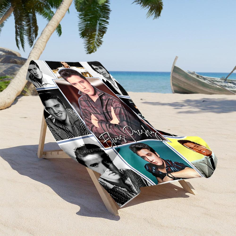 Elvis Presley Beach Towel Super Soft Microfiber Quickdry Fabric Comfortable Lightweight