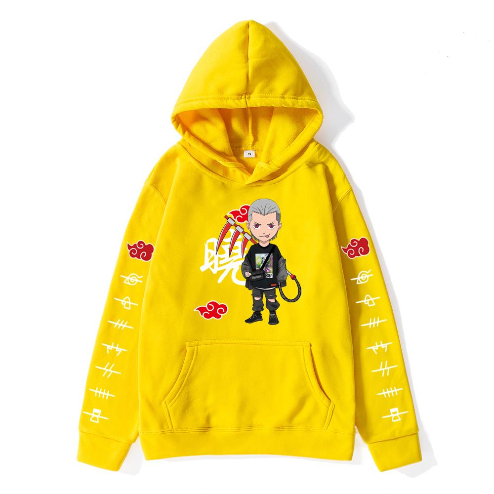 Autumn Winter Naruto Akatsuki Character Printed Hoodies Fashionable Casual Warm Sports Long Sleeved Men's and Women's Unisex Hooded Sweatshirts