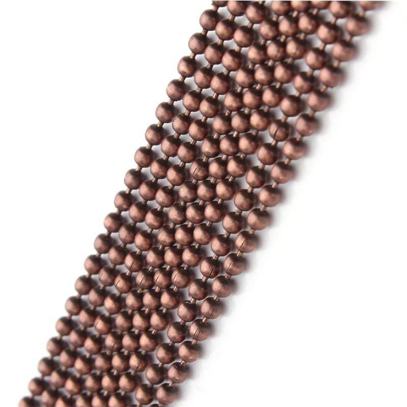 10 Meters 1.2 1.5 2 mm Metal Ball Bead Chains Bulk Kettingen Necklace Chain For Jewelry Making DIY Bracelet Necklaces Wholesale